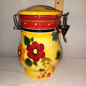Oneida Sunset Bouquet Ceramic Canister Vintage Collectible